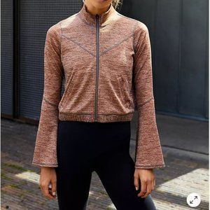 FP Movement Off the Grid Jacket Orange Gray long sleeve zip up